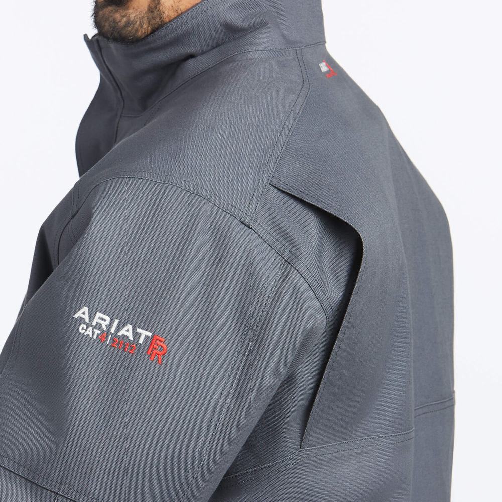 Grey Men's Ariat FR Maxmove Waterproof Insulated Jackets | 3920-OPQNS