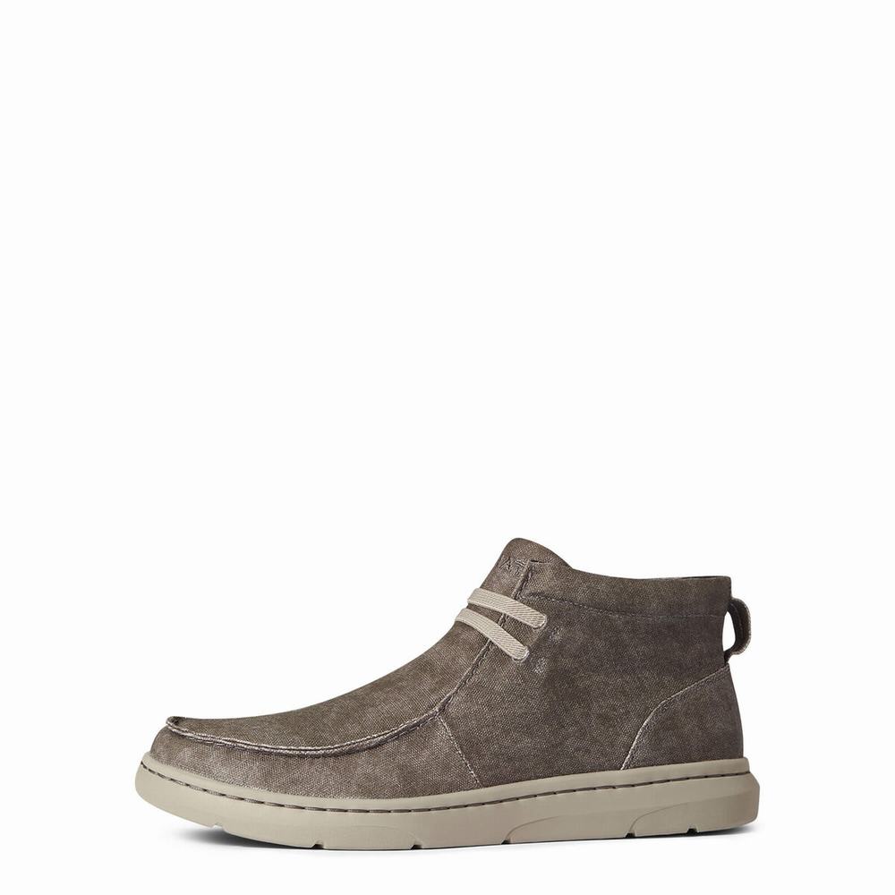 Grey Men's Ariat Hilo Mid Sneakers | 6495-YNMLX