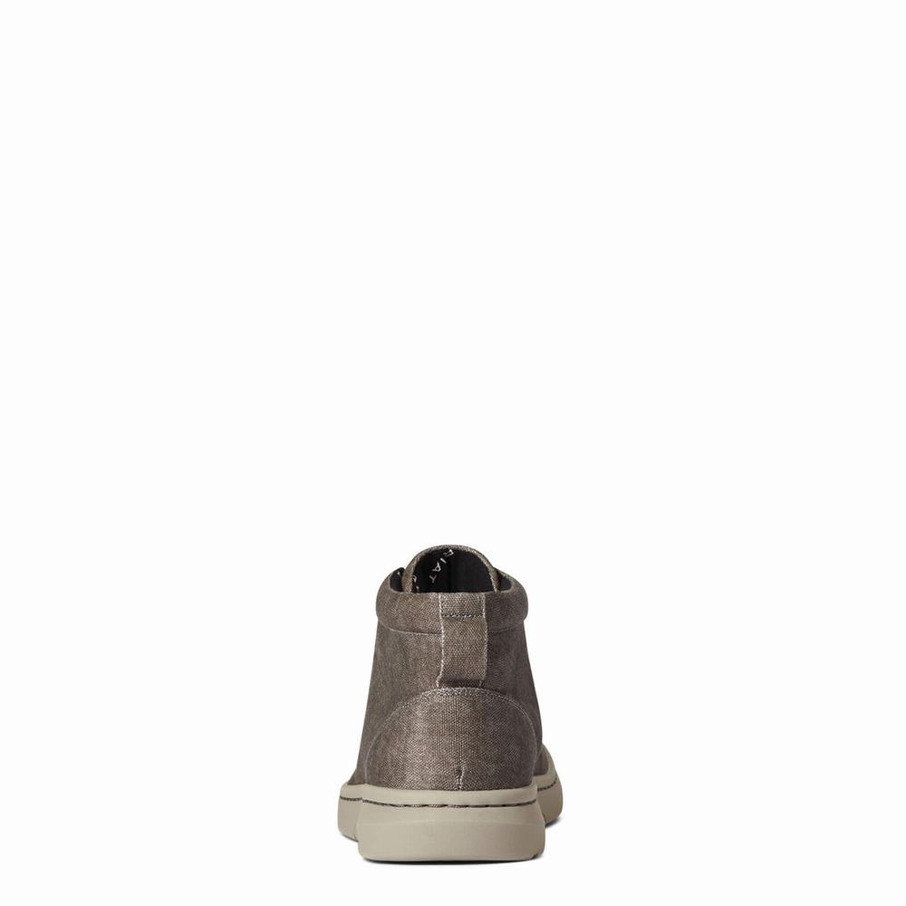 Grey Men's Ariat Hilo Mid Sneakers | 6495-YNMLX