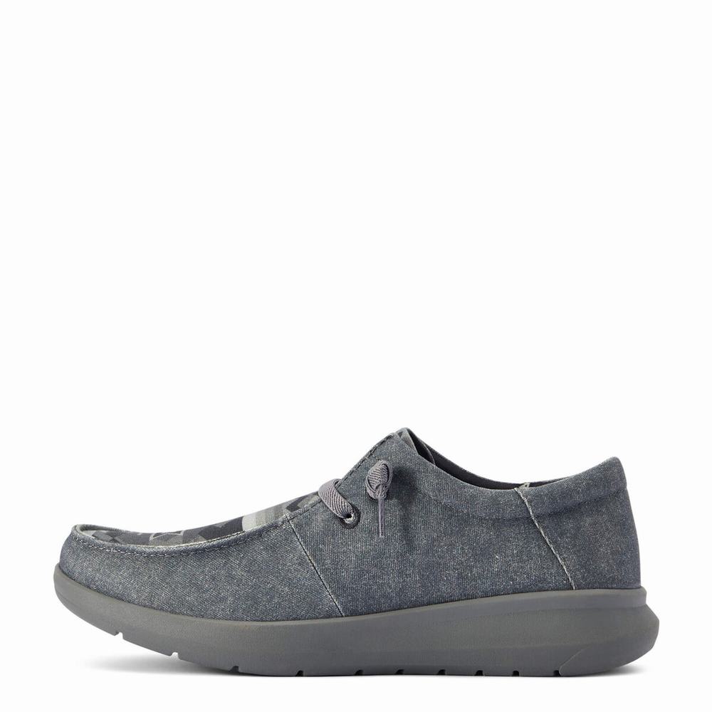 Grey Men's Ariat Hilo Stretch Lace Sneakers | 3526-CXGAE