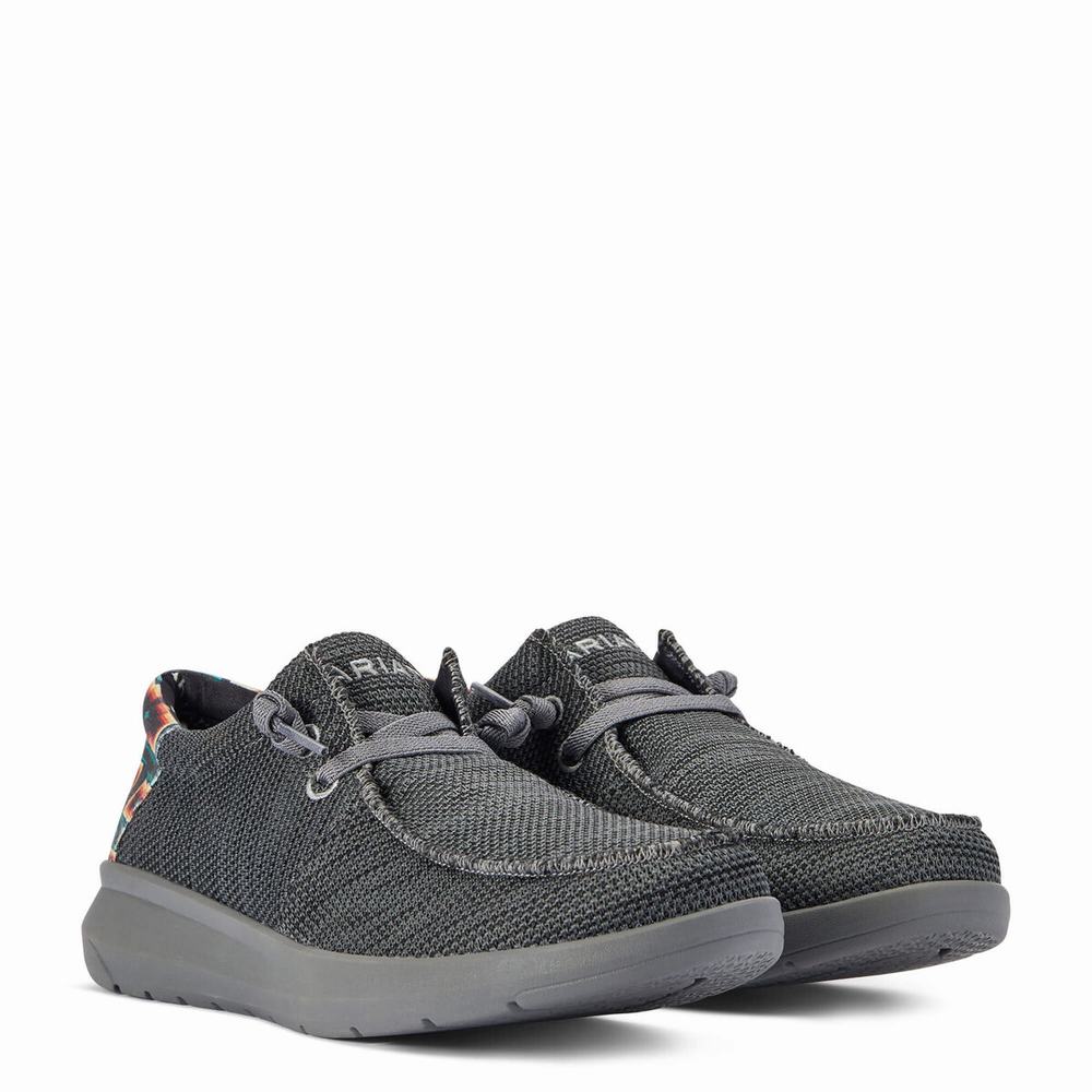 Grey Men's Ariat Hilo Stretch Lace Sneakers | 6293-TNIWS