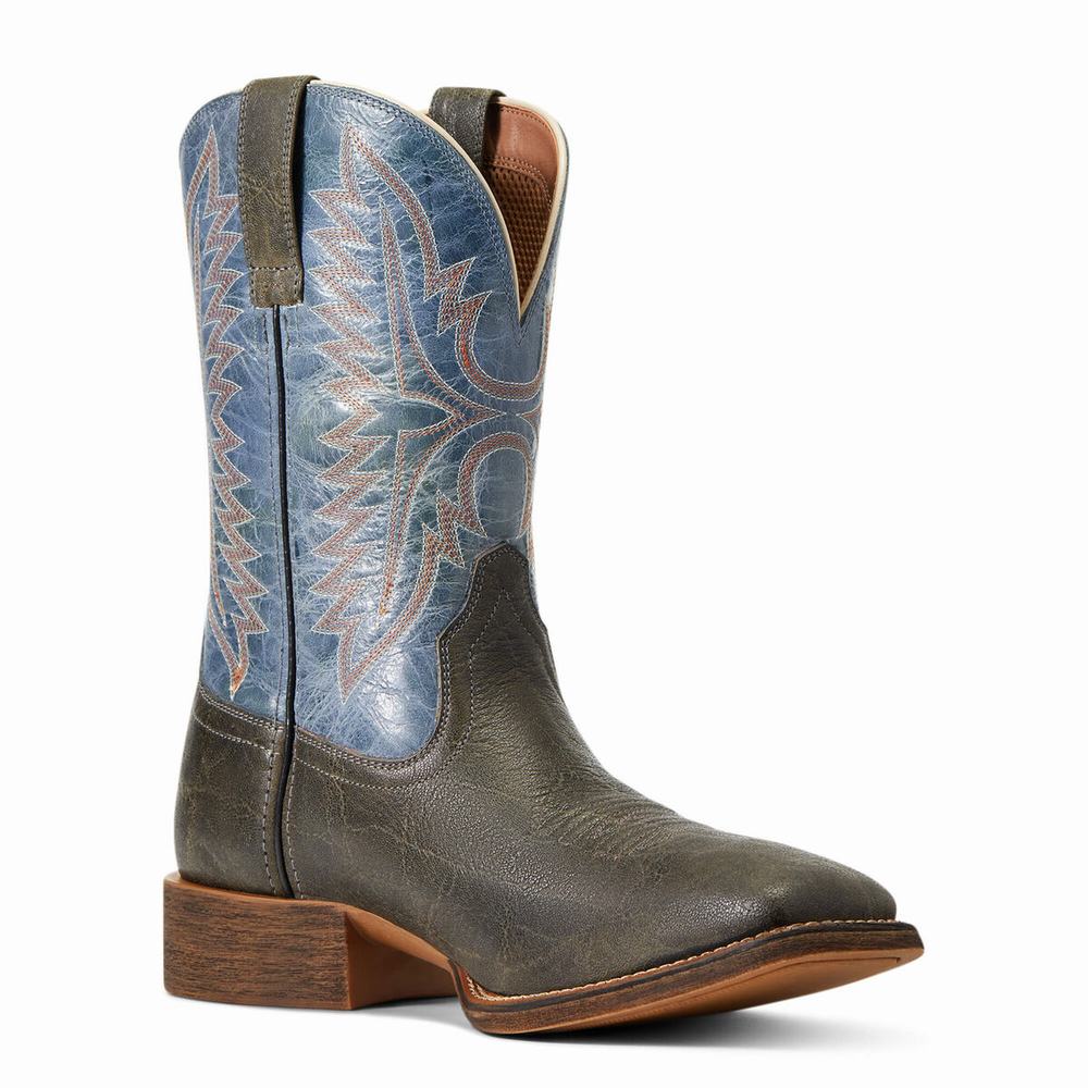 Grey Men's Ariat Sport Smokewagon Western Boots | 7152-OCSBM