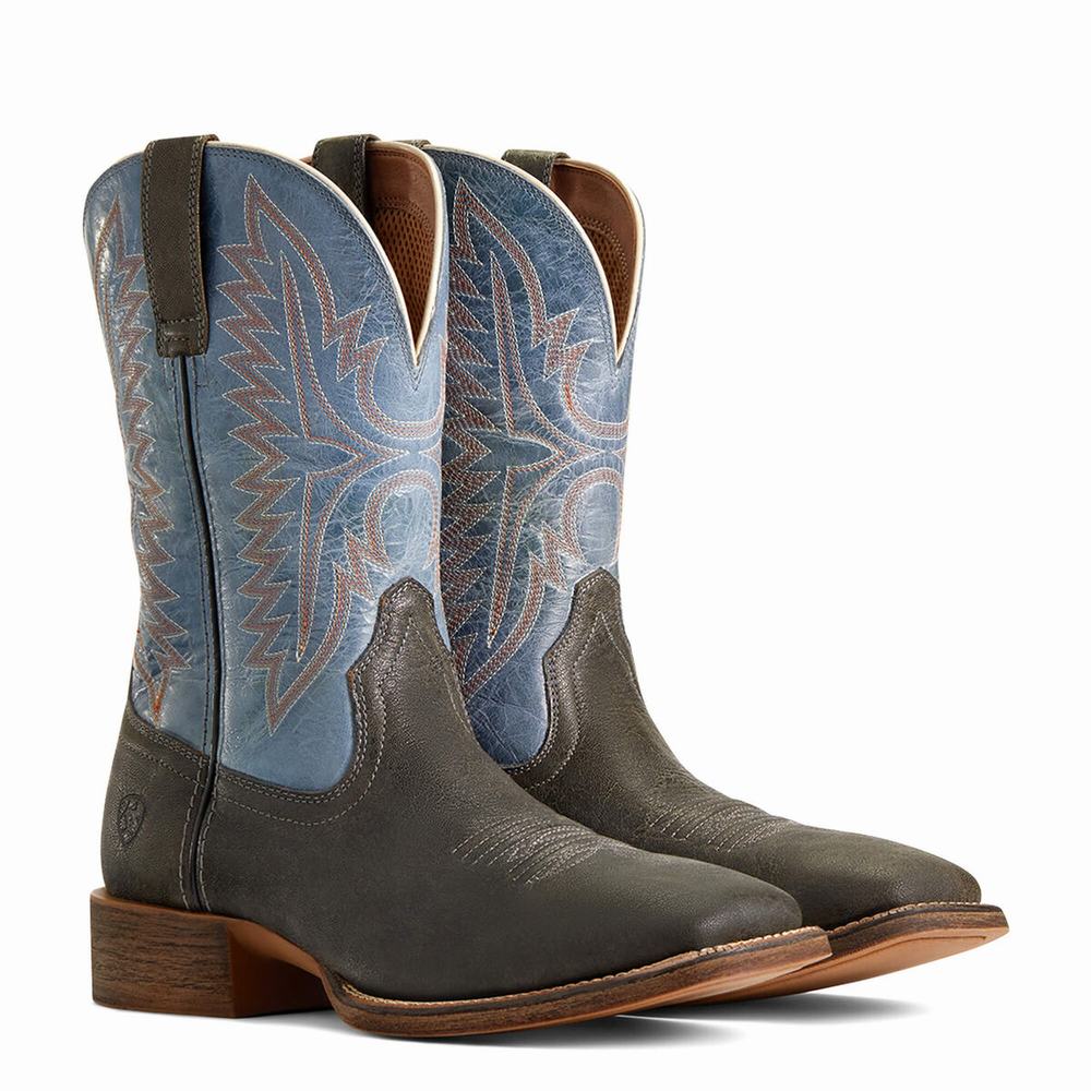 Grey Men's Ariat Sport Smokewagon Western Boots | 7152-OCSBM