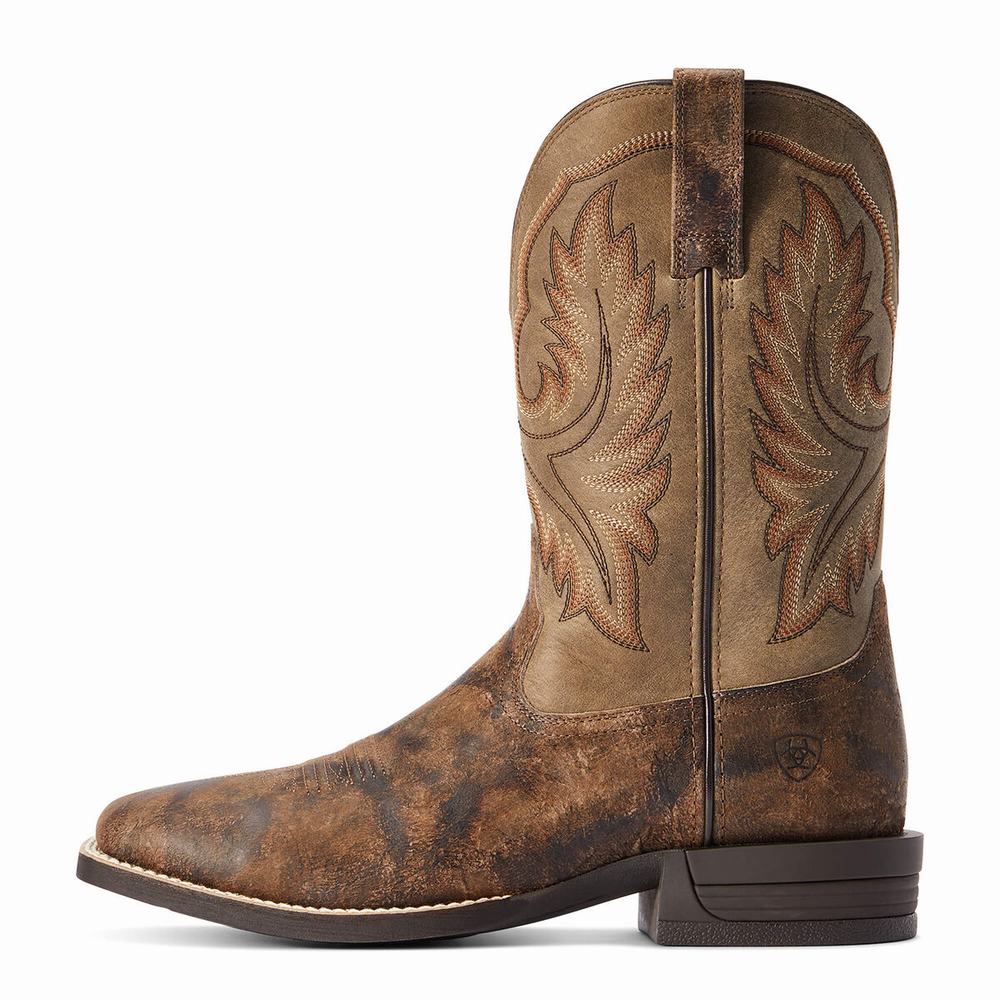 Grey Men's Ariat Wilder Western Boots | 6219-SEKDQ