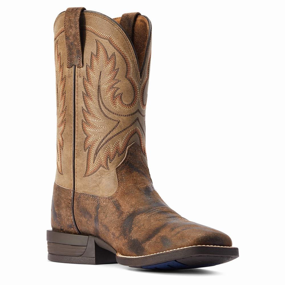 Grey Men's Ariat Wilder Western Boots | 6219-SEKDQ