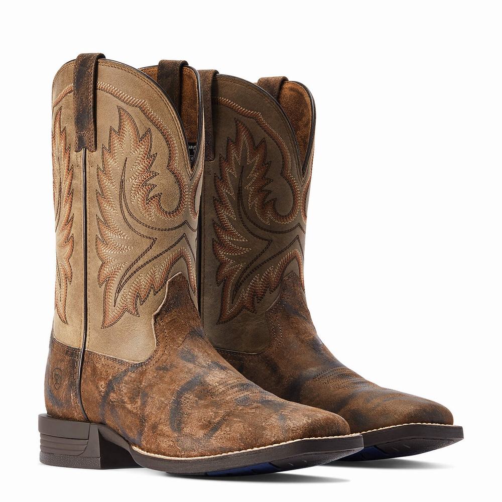 Grey Men's Ariat Wilder Western Boots | 6219-SEKDQ