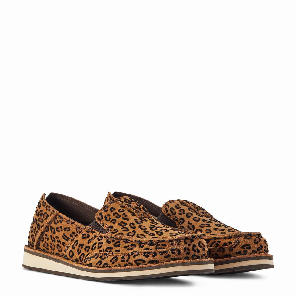 Leopard Women's Ariat Cruiser Sneakers | 4369-EDHKM