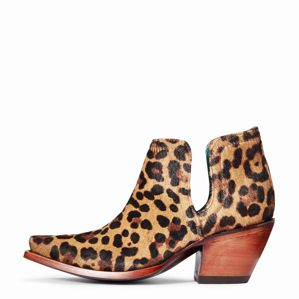 Leopard Women's Ariat Dixon Haircalf Booties | 4192-JQMIV