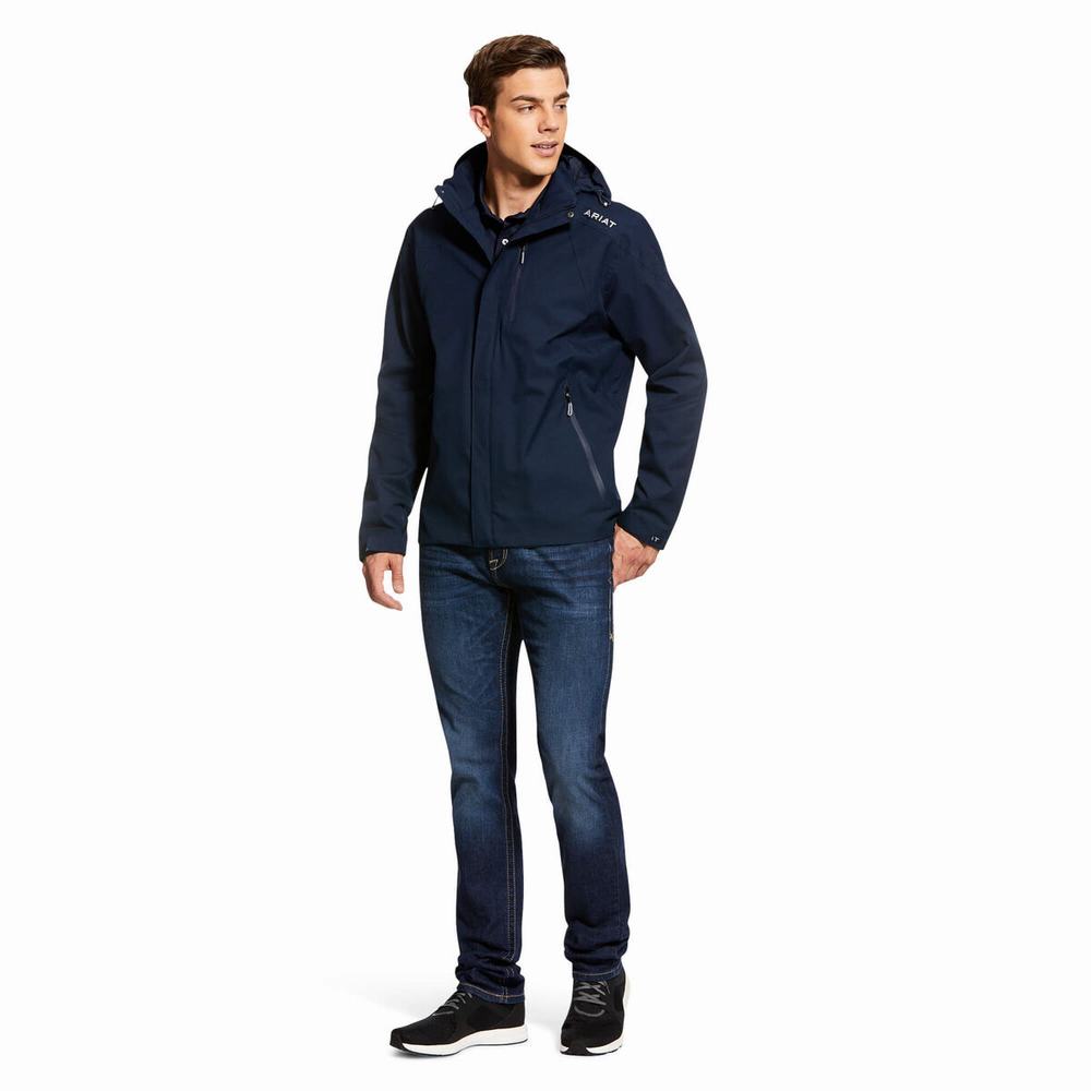 Navy Men's Ariat Coastal Waterproof English Riding | 8695-RTPXB