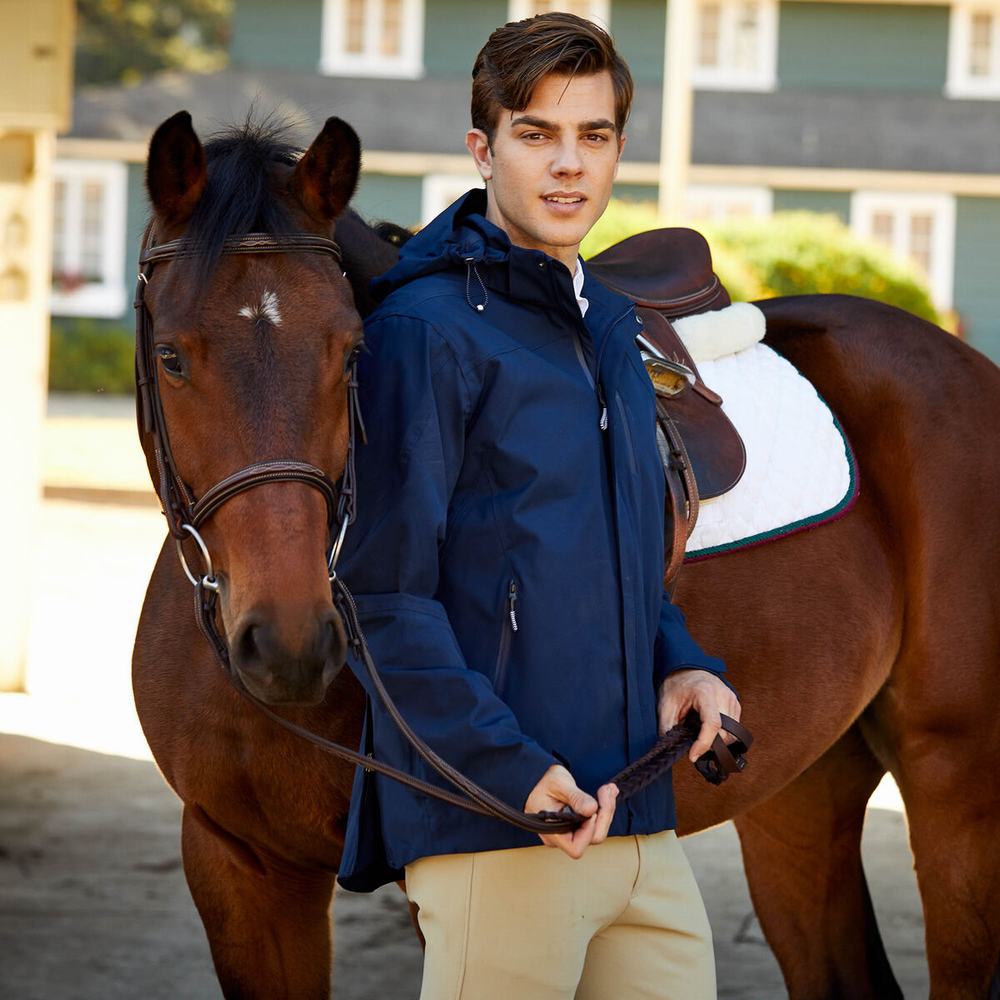 Navy Men's Ariat Coastal Waterproof English Riding | 8695-RTPXB