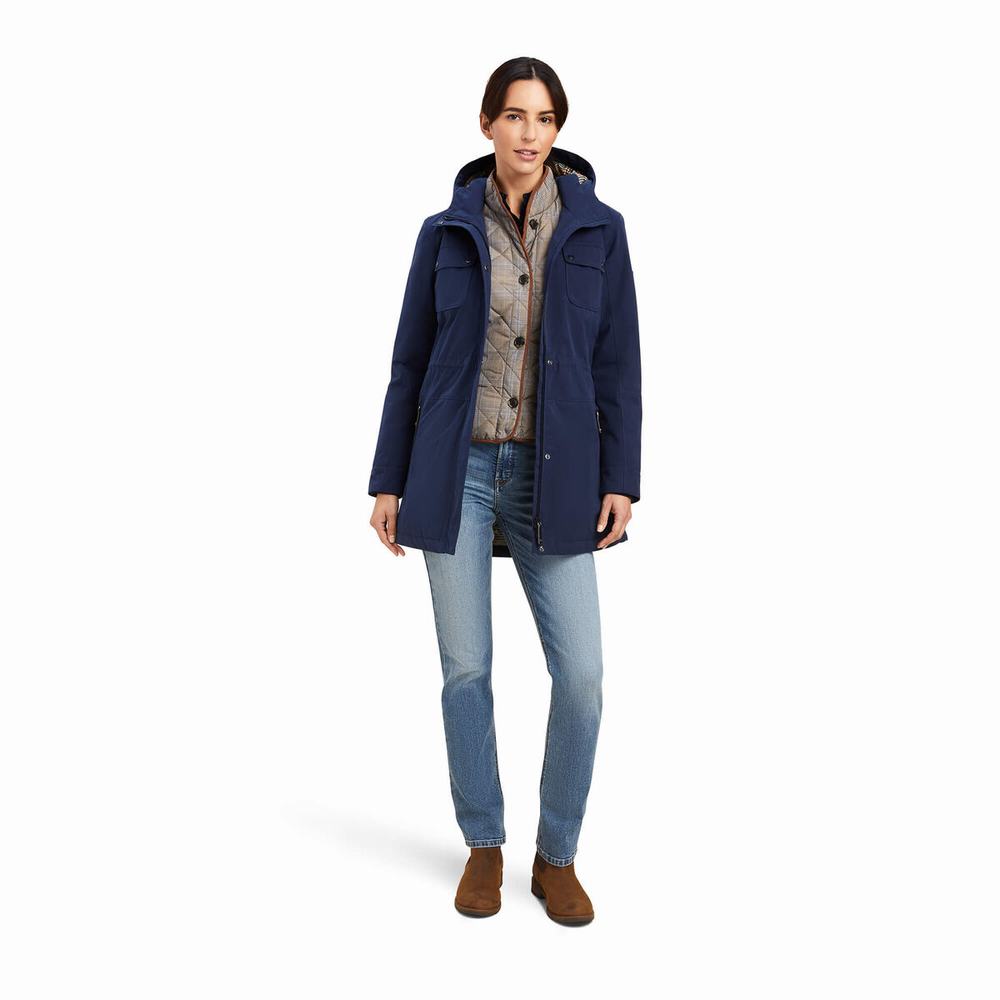 Navy Women's Ariat Argentium Jackets | 2034-NDMSQ