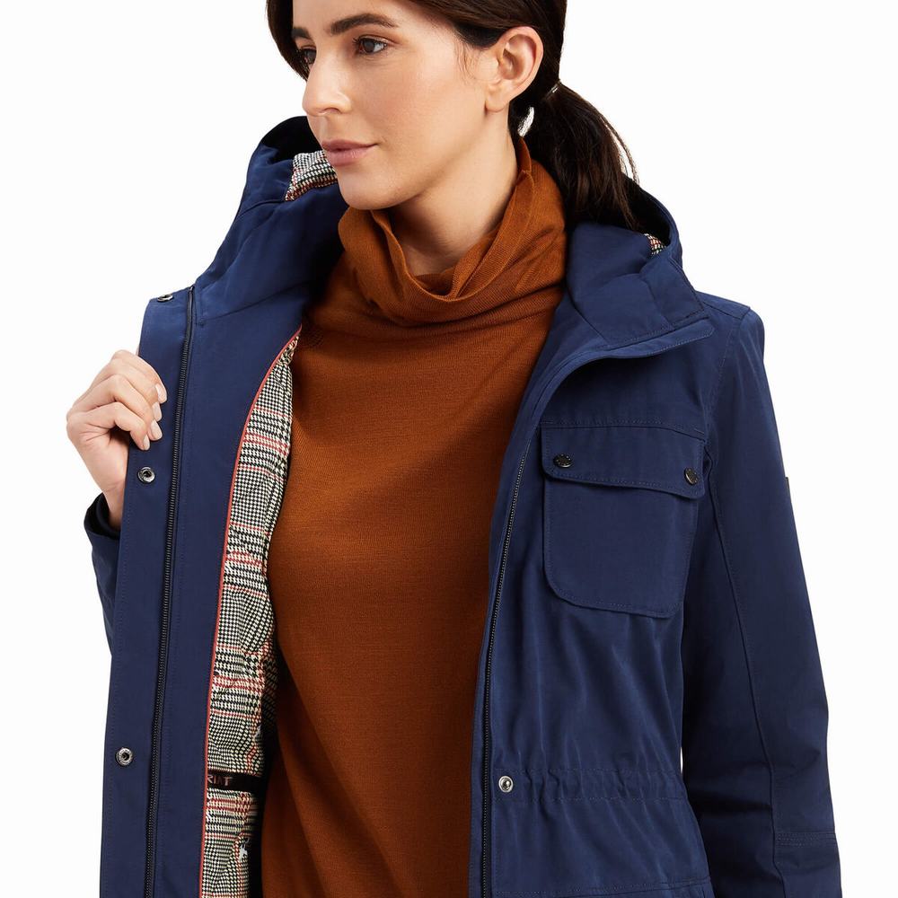 Navy Women's Ariat Argentium Jackets | 2034-NDMSQ