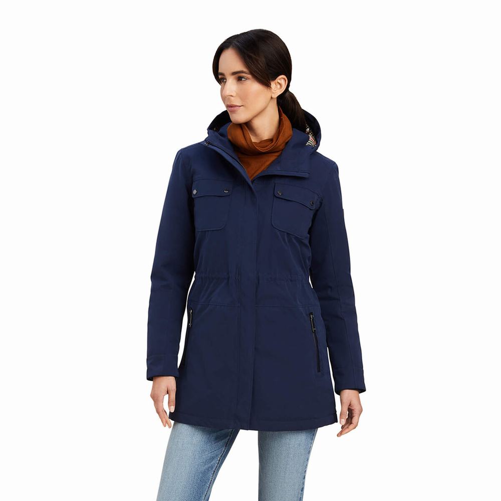 Navy Women\'s Ariat Argentium Jackets | 2034-NDMSQ