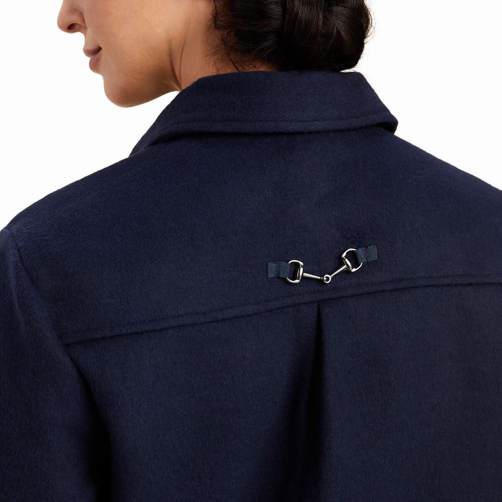 Navy Women's Ariat Ashford Jackets | 5029-NPFOZ