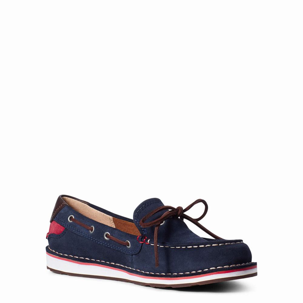 Navy Women's Ariat Cruiser Shorebound Sneakers | 1850-NSQOC