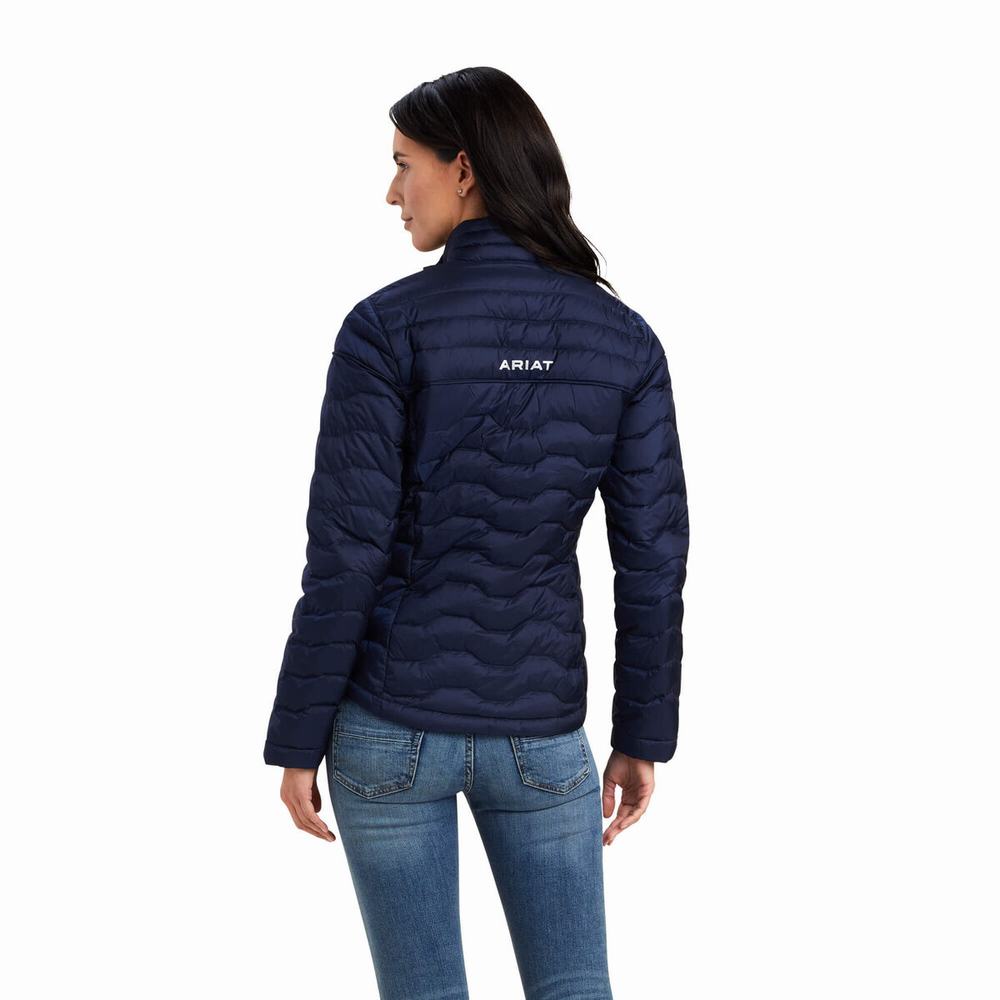 Navy Women's Ariat Ideal Jackets | 2763-XMPWK