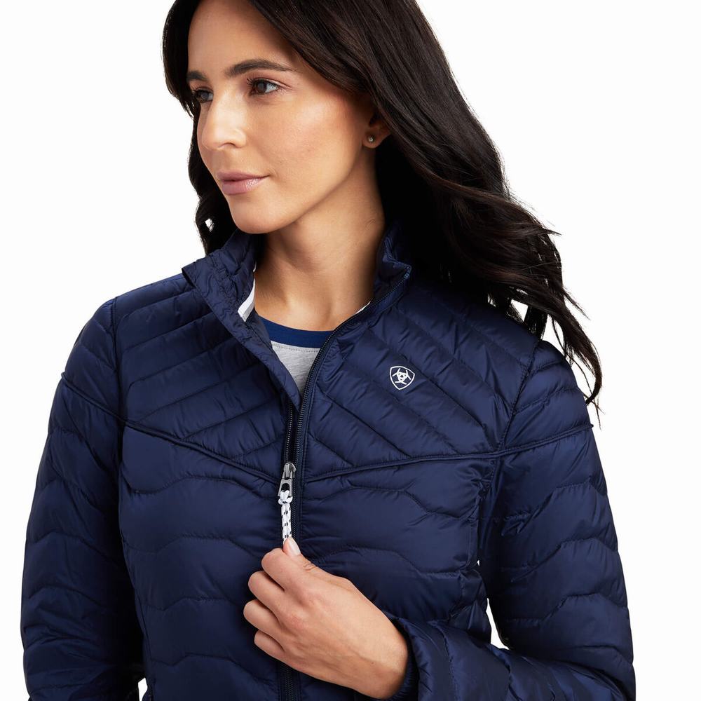 Navy Women's Ariat Ideal Jackets | 2763-XMPWK