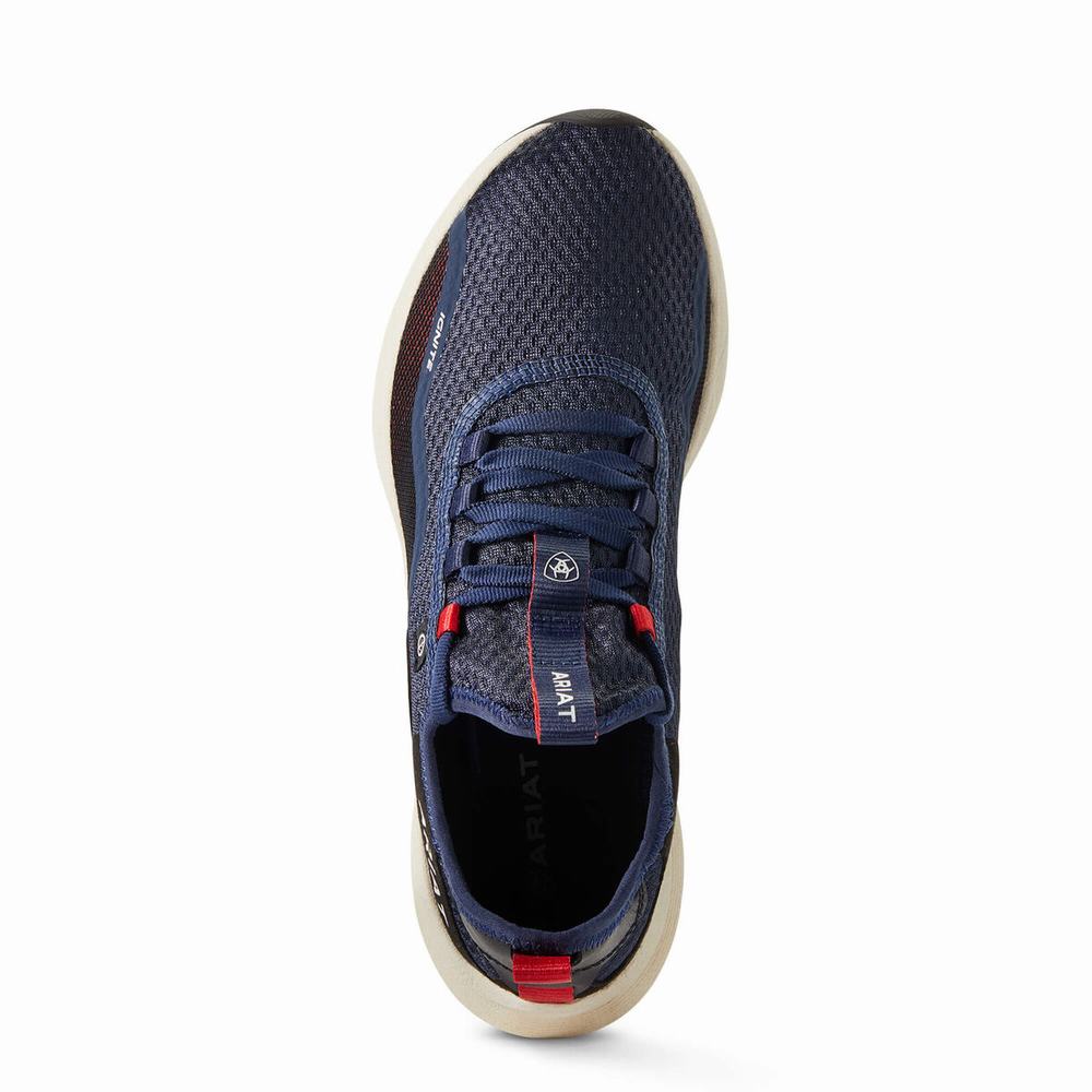 Navy Women's Ariat Ignite Eco Sneakers | 8907-SLWBF