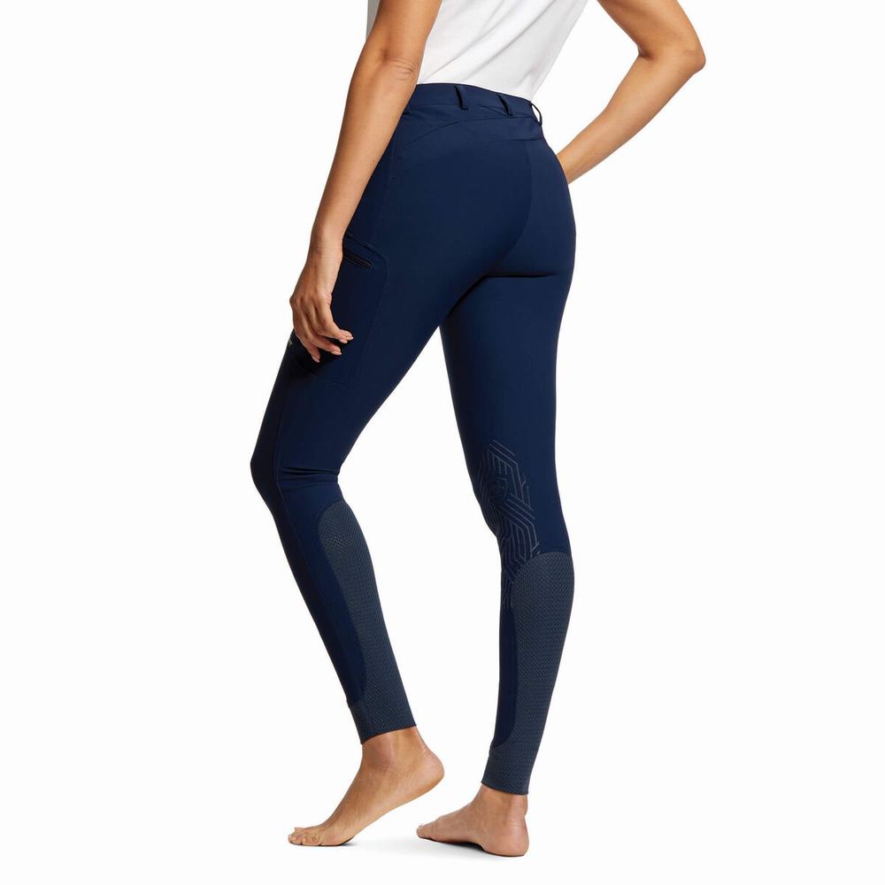 Navy Women's Ariat Triton Grip Pants | 7059-UWIHZ