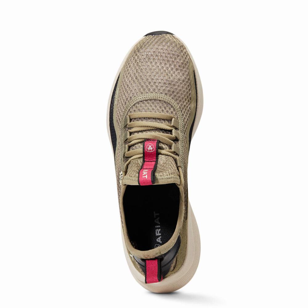 Olive Women's Ariat Ignite Eco Sneakers | 3509-IRBEM