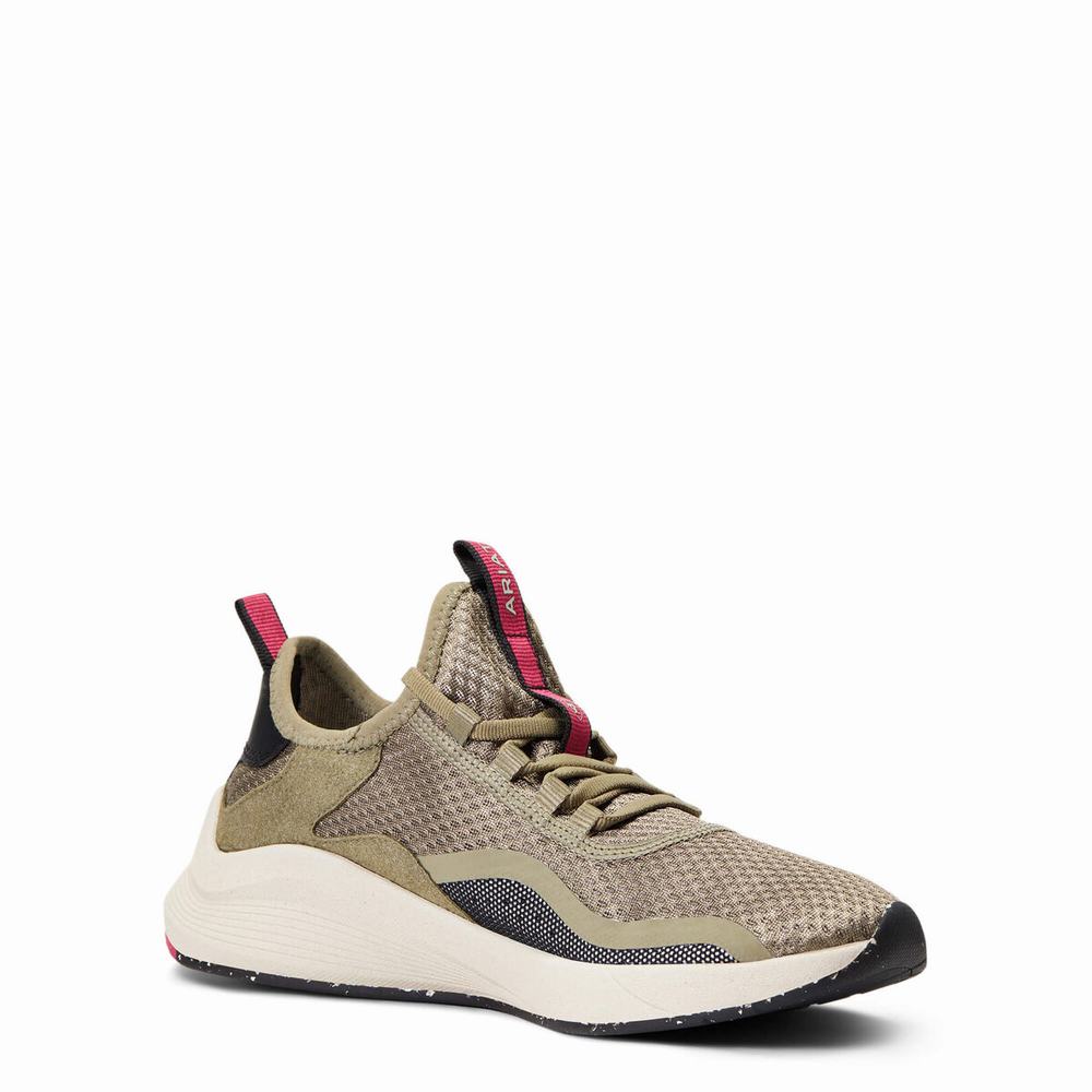 Olive Women's Ariat Ignite Eco Sneakers | 3509-IRBEM