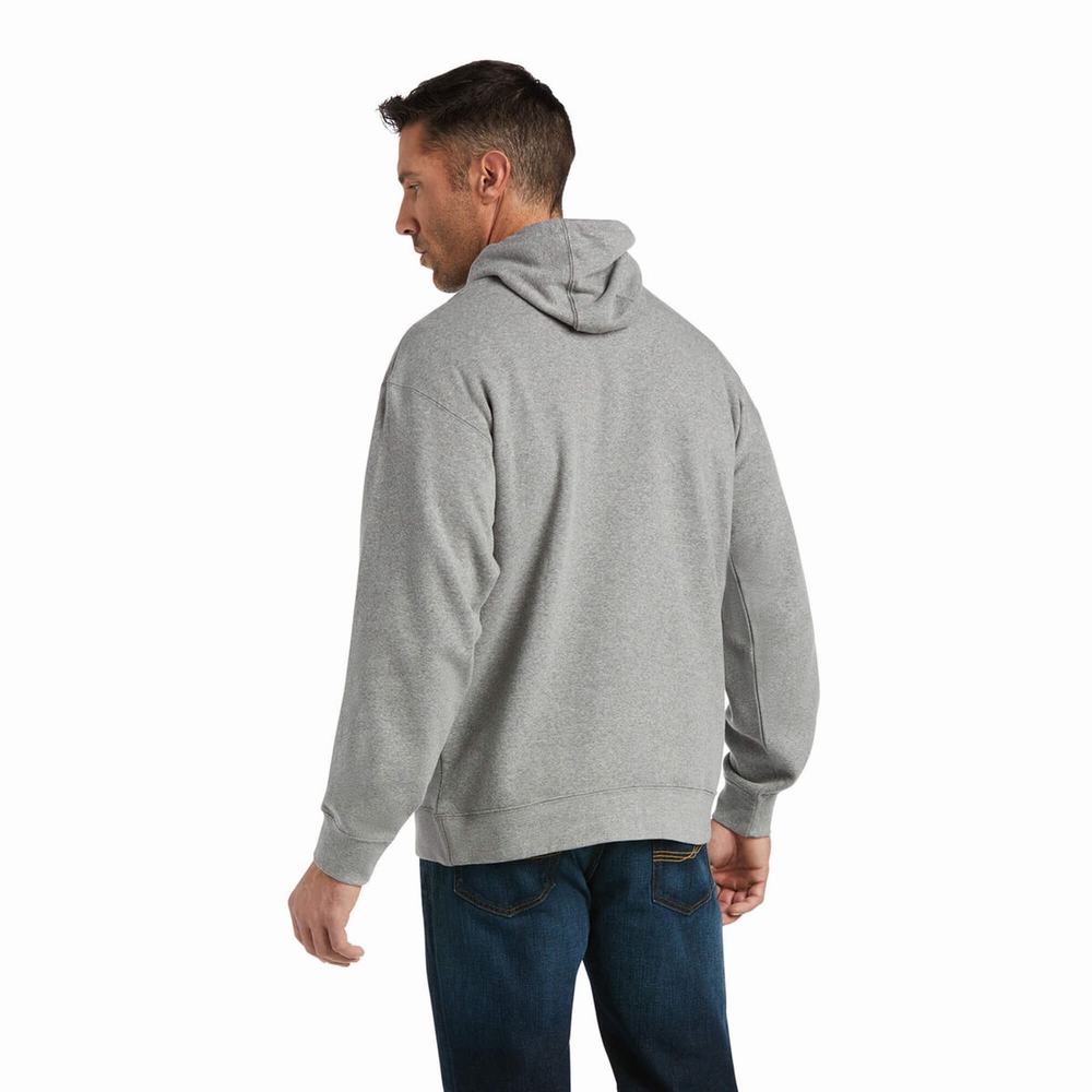 Orange Men's Ariat Basic Hoodies | 6832-HWYRS