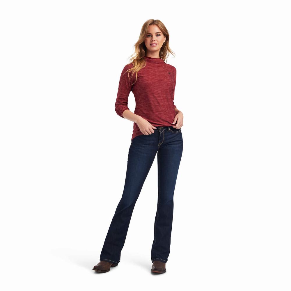 Orange Pink Women's Ariat Laguna Tops | 6598-NIGRU