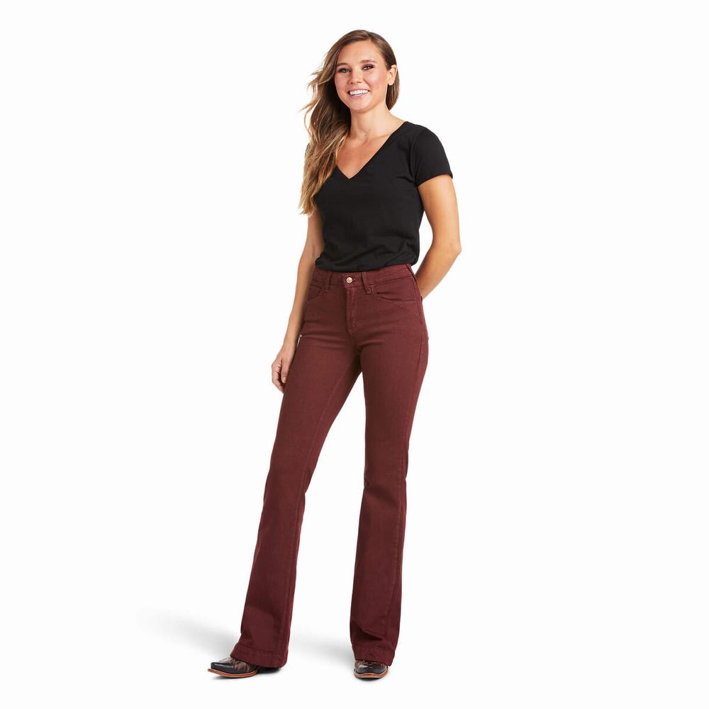 Pink Women's Ariat Slim Ella Skinny Jeans | 9723-GWKTO