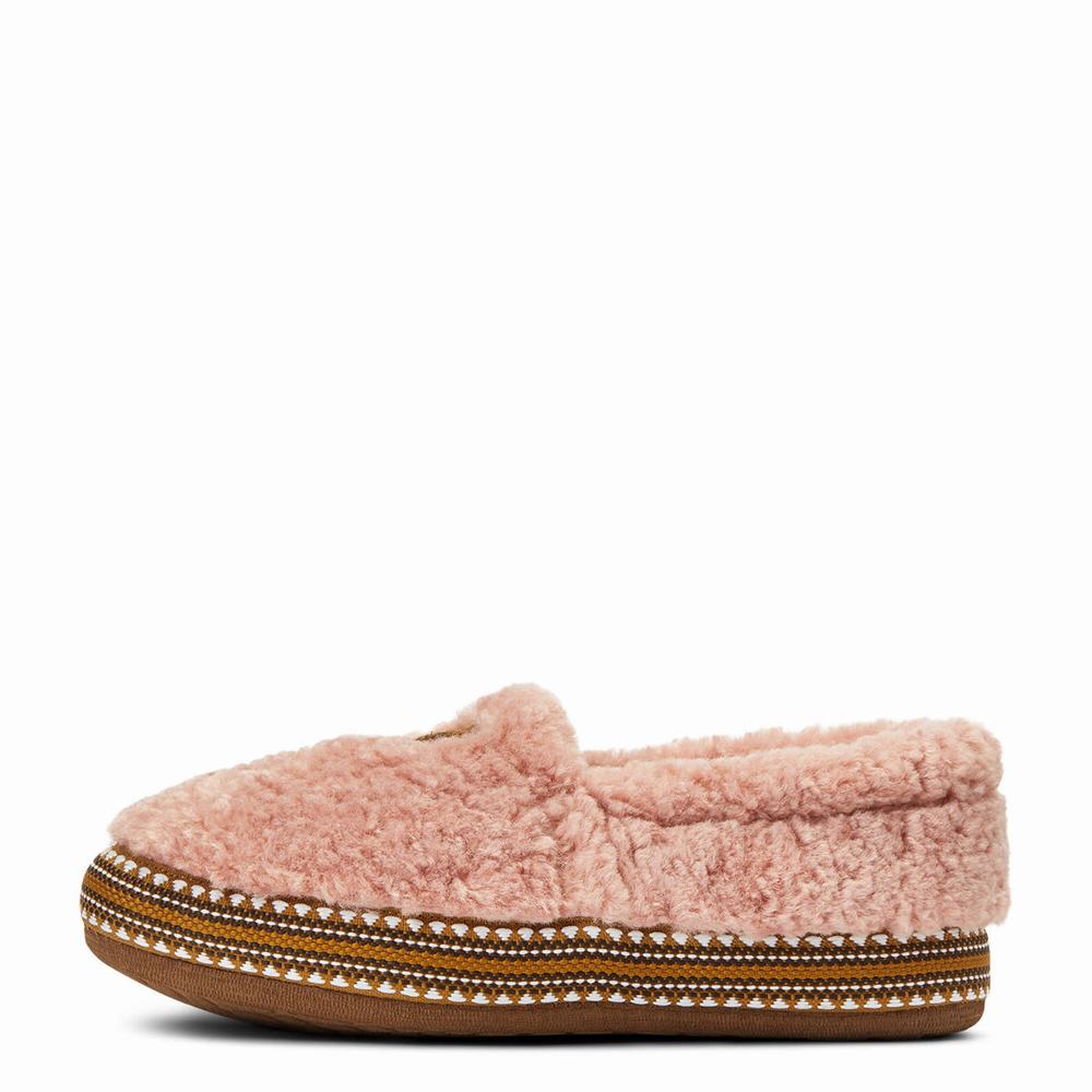 Pink Women's Ariat Snuggle Slippers | 4509-ESVKC