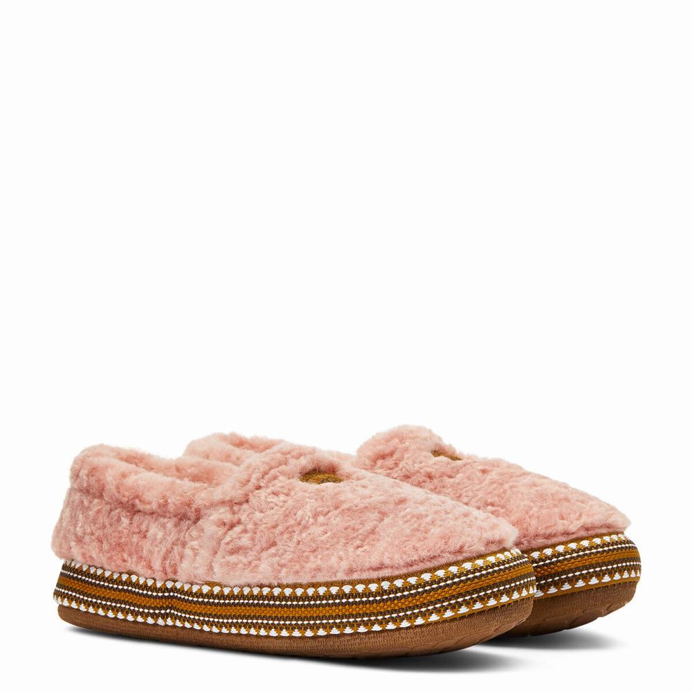 Pink Women's Ariat Snuggle Slippers | 4509-ESVKC