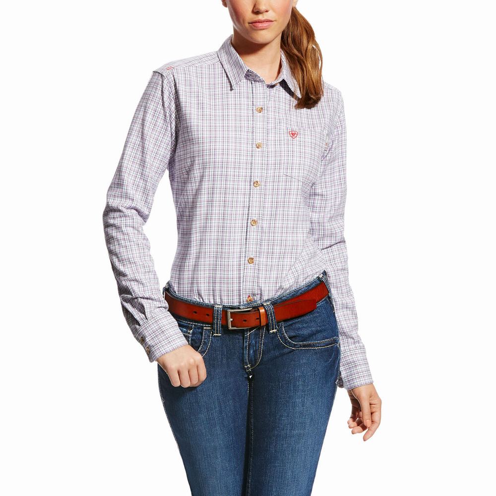 Purple Women\'s Ariat FR Marion Shirts | 3276-GXRTV