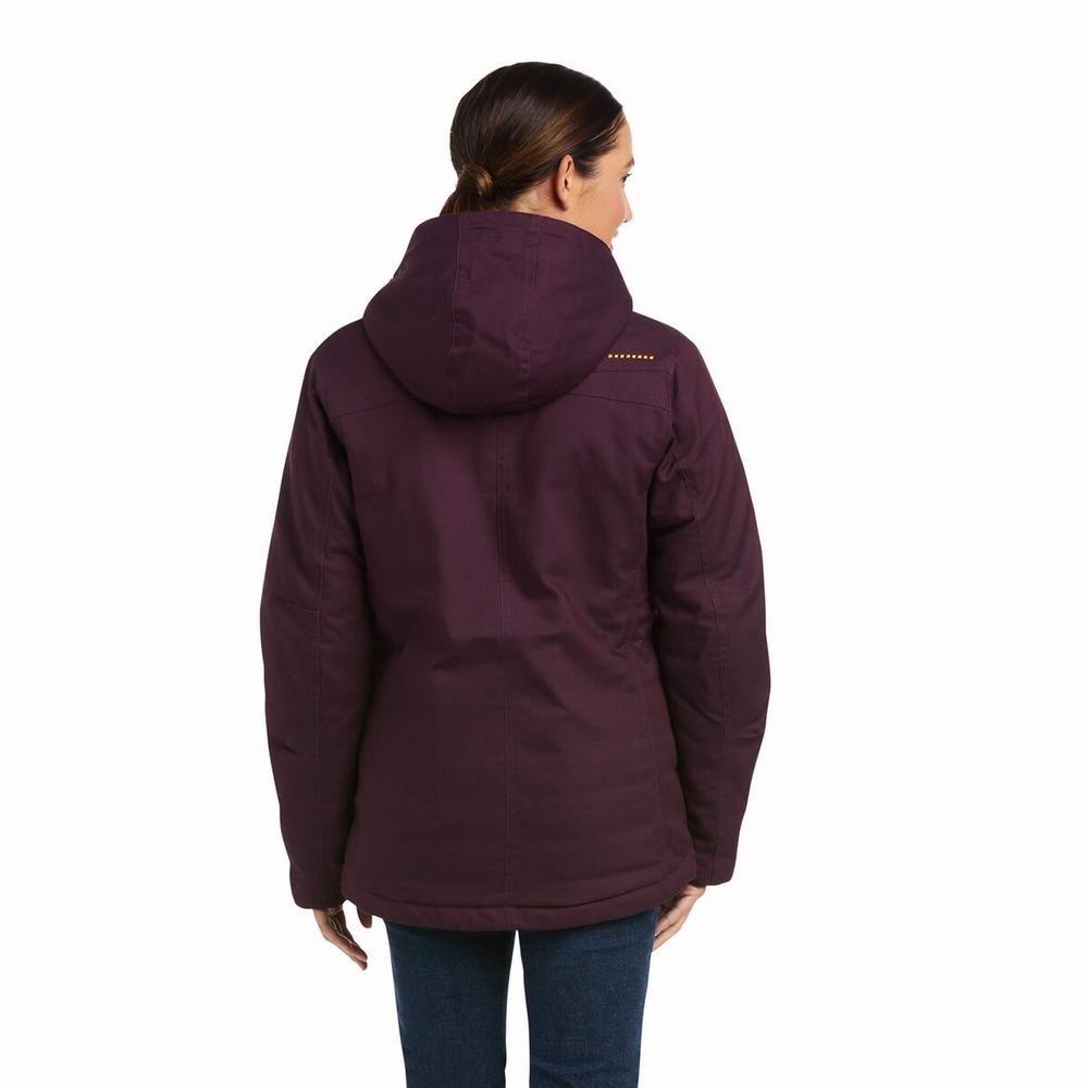 Purple Women's Ariat Rebar DuraCanvas Insulated Jackets | 1948-ICYXA