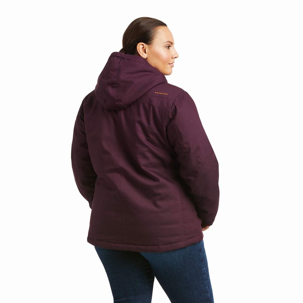 Purple Women's Ariat Rebar DuraCanvas Insulated Jackets | 1948-ICYXA