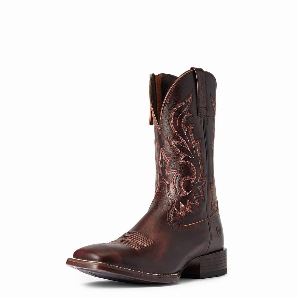 Red Brown Men\'s Ariat Slim Zip Ultra Dress Boots | 8296-LZKQS