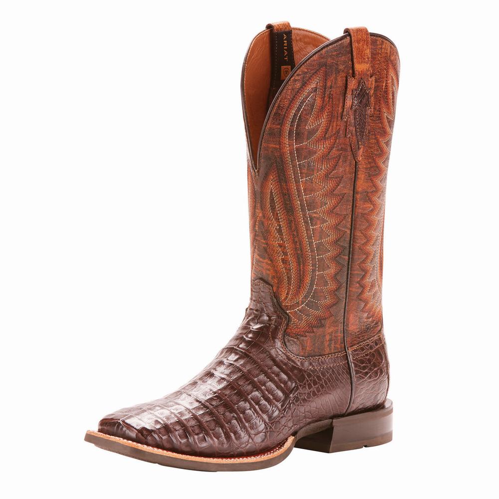 Red Men's Ariat Double Western Boots | 3724-SUEBN