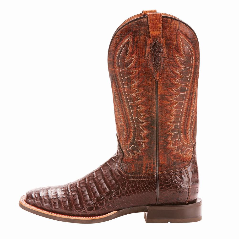 Red Men's Ariat Double Western Boots | 3724-SUEBN