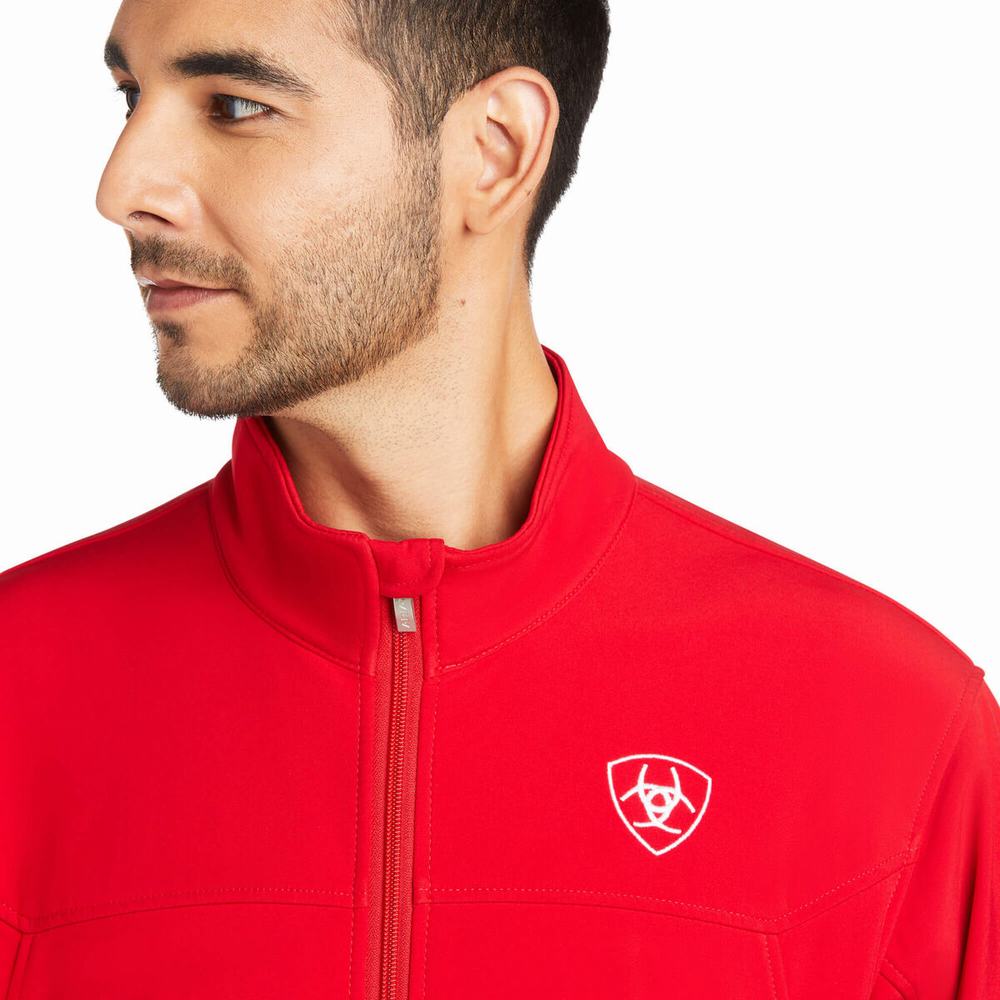 Red Men's Ariat New Team Softshell MEXICO English Riding | 2678-JTZBH