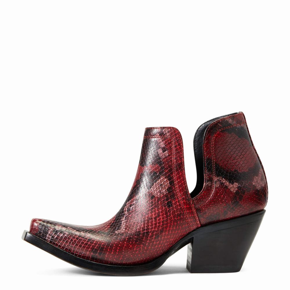 Red Snake Women's Ariat Dixon Booties | 1953-LAYED