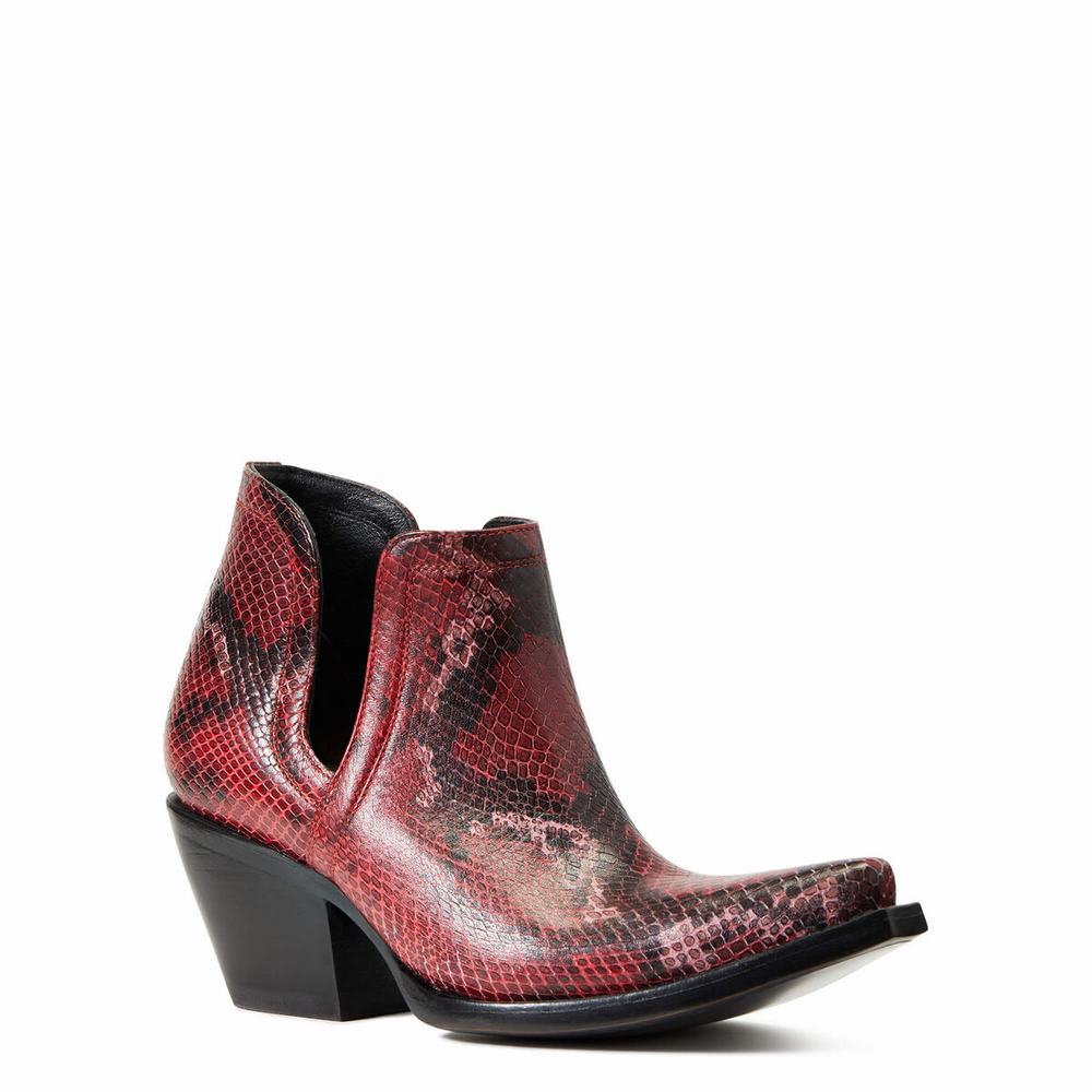 Red Snake Women's Ariat Dixon Booties | 1953-LAYED