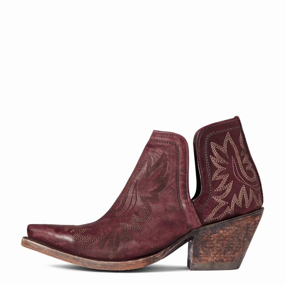 Red Women's Ariat Dixon Booties | 6578-YSQMP