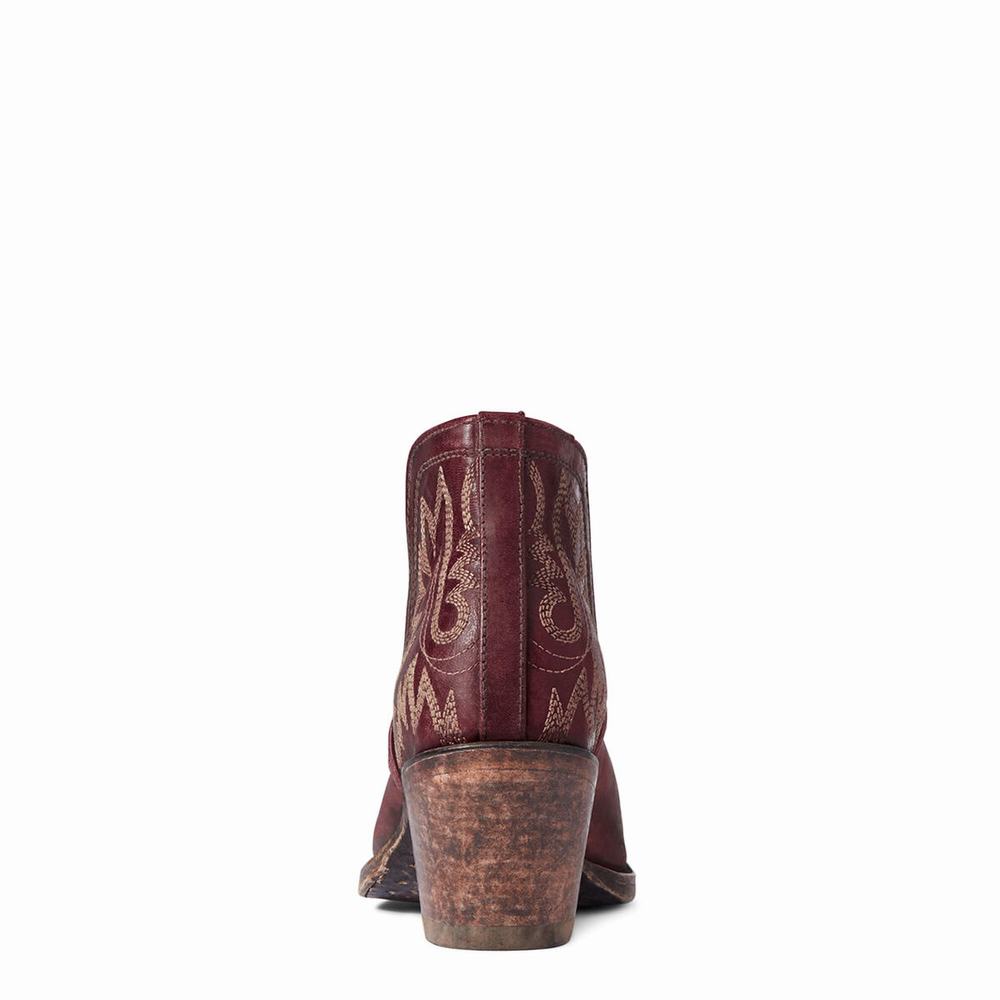 Red Women's Ariat Dixon Booties | 6578-YSQMP