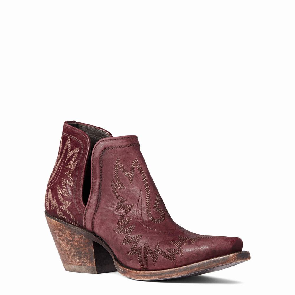 Red Women's Ariat Dixon Booties | 6578-YSQMP