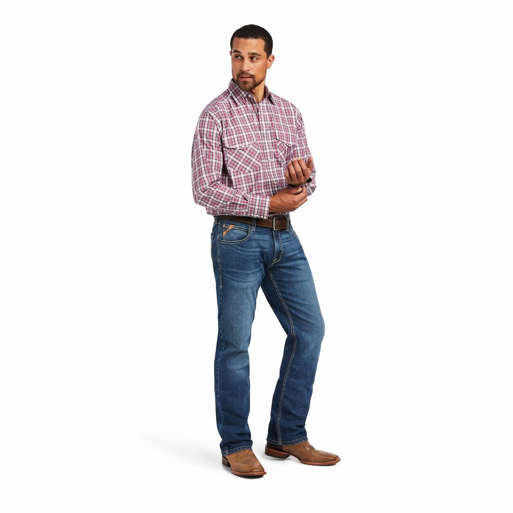 Rose Men's Ariat Pro Series Judson Classic Fit Shirts | 7462-RSKVD