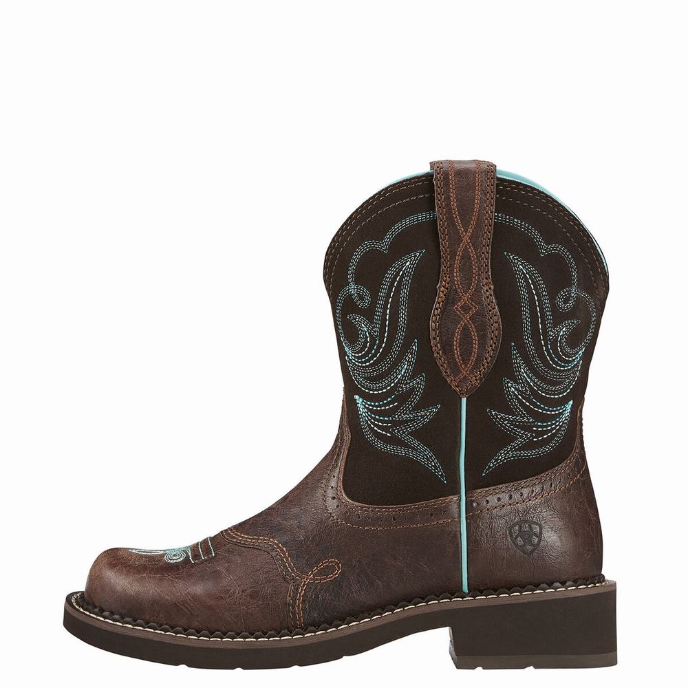 Royal Chocolate Women's Ariat Fatbaby Heritage Dapper Western Boots | 4862-QXFJP