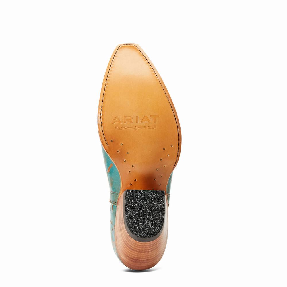 Turquoise Women's Ariat Dixon Booties | 5206-OSNRW