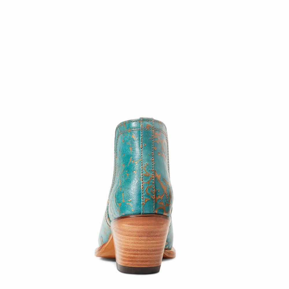 Turquoise Women's Ariat Dixon Booties | 5206-OSNRW