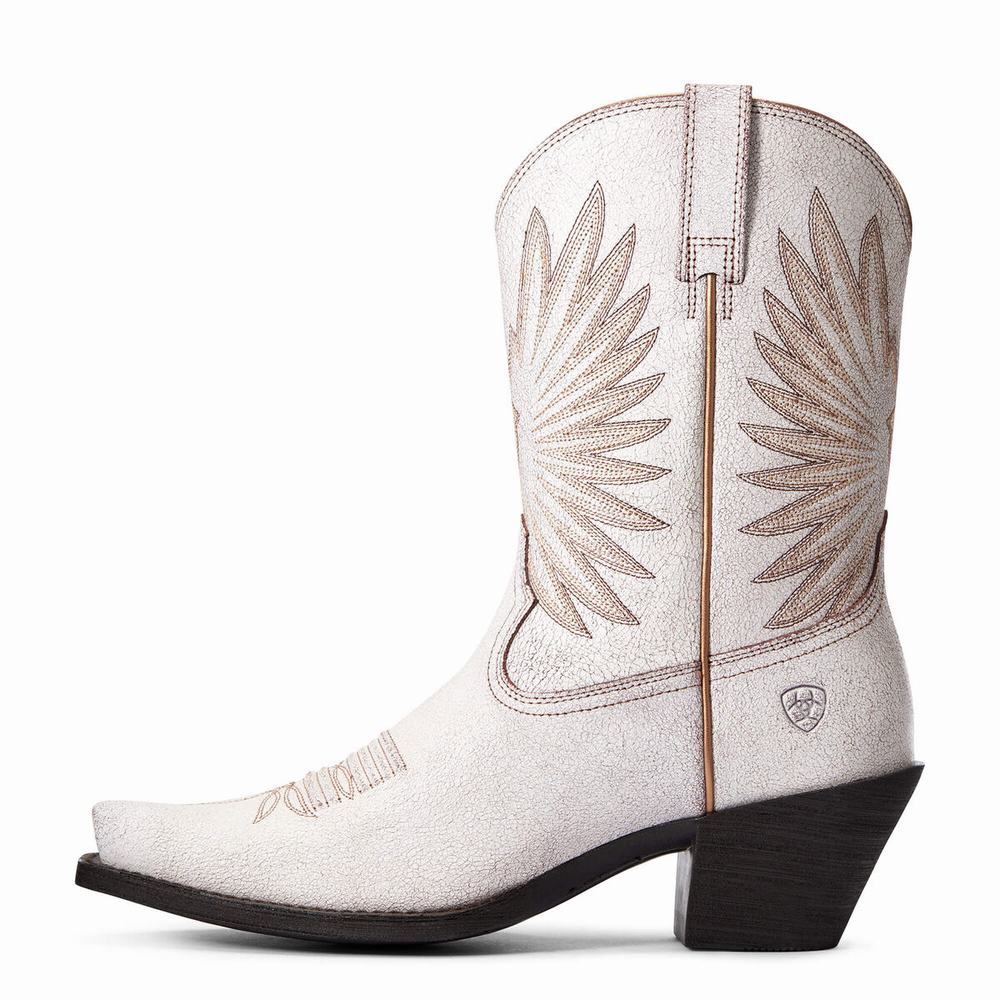 White Women's Ariat Goldie Dress Boots | 4065-ULFVX