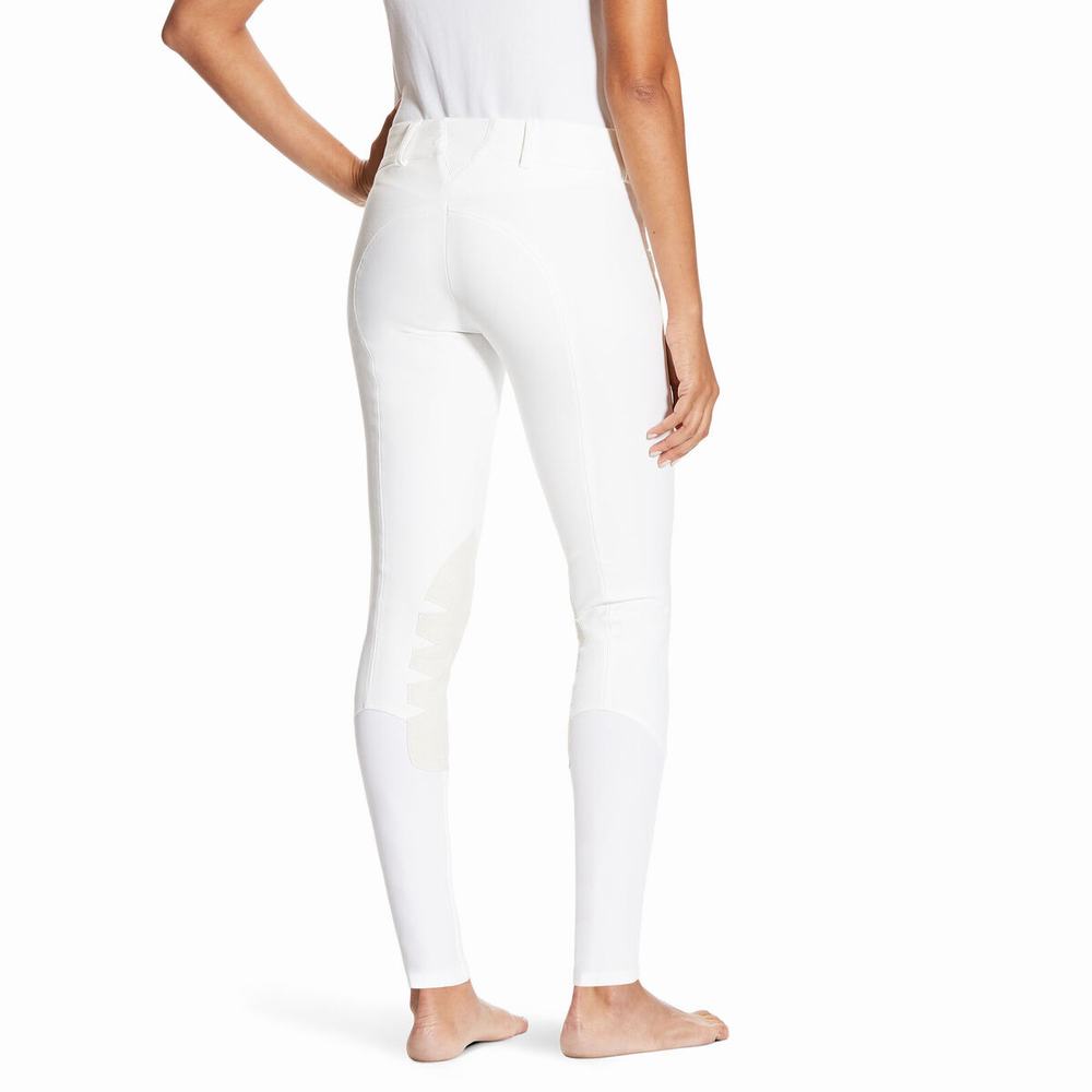 White Women's Ariat Olympia SMU Pants | 2145-ESNPV