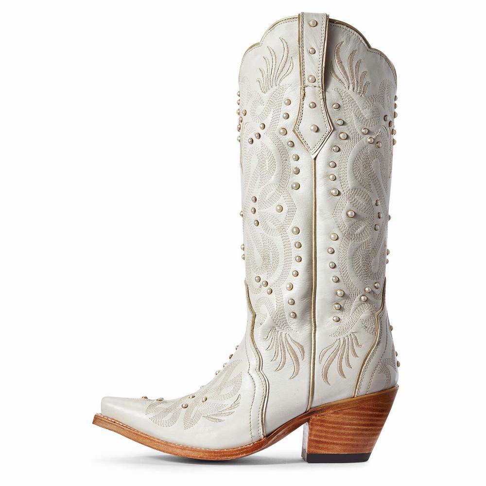 White Women's Ariat Pearl Dress Boots | 5621-VZDHW