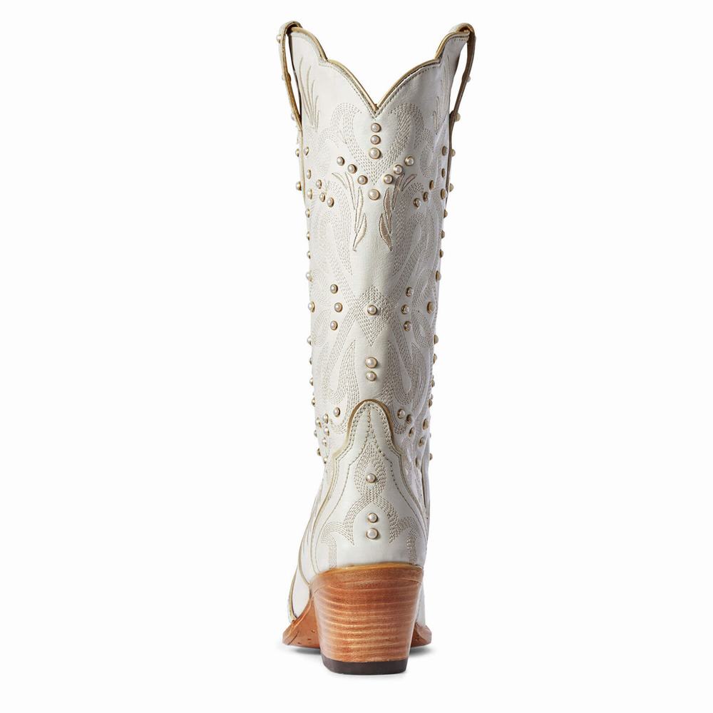 White Women's Ariat Pearl Dress Boots | 5621-VZDHW